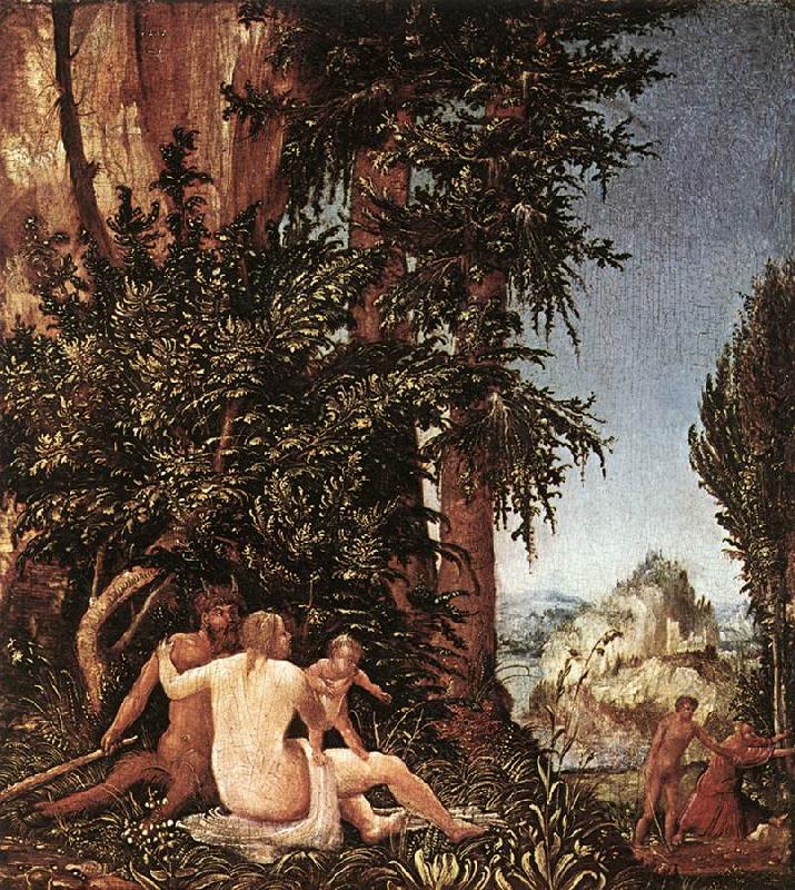 ALTDORFER, Albrecht Landscape with Satyr Family Spain oil painting art